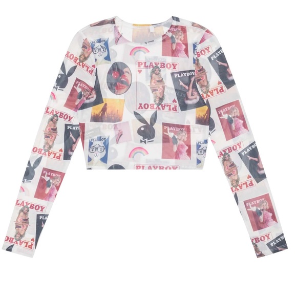 NWT-Playboy X passing b-day mesh top - Picture 2 of 5